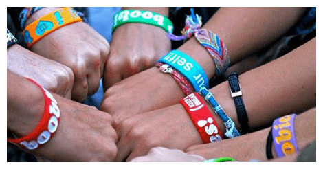 "I Love Boobies" wristbands