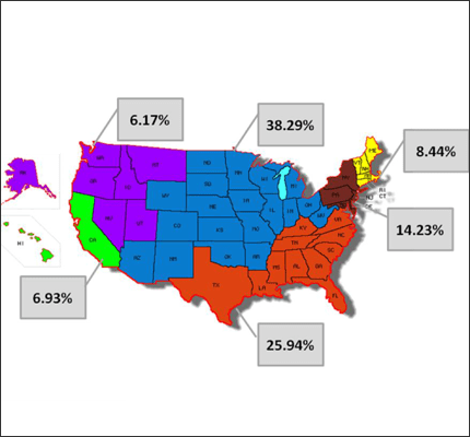 Geographical Distribution of Department Names